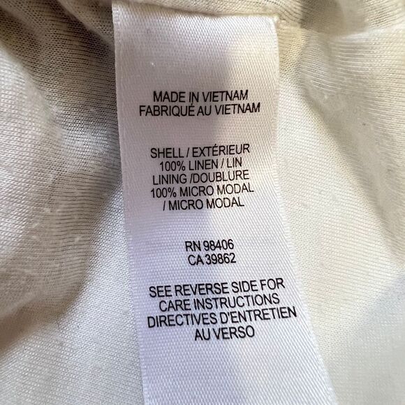 THEORY Soft Linen Shirt Dress Navy & White Striped Small Nautical Karelo - Picture 16 of 16